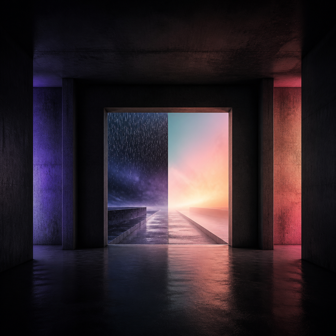 Empty Room Weather surreal liminal interior artwork