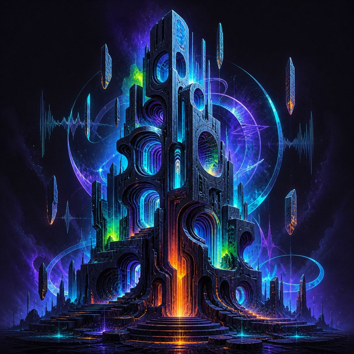 Original KOSVYRE psychedelic art prints with cosmic and surreal detail