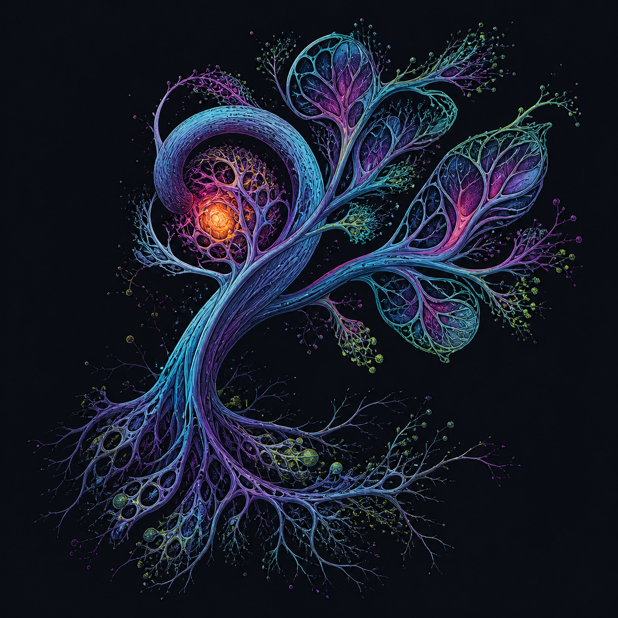 Recursive Botany fractal tree artwork for the KOSVYRE Fractal Fever collection