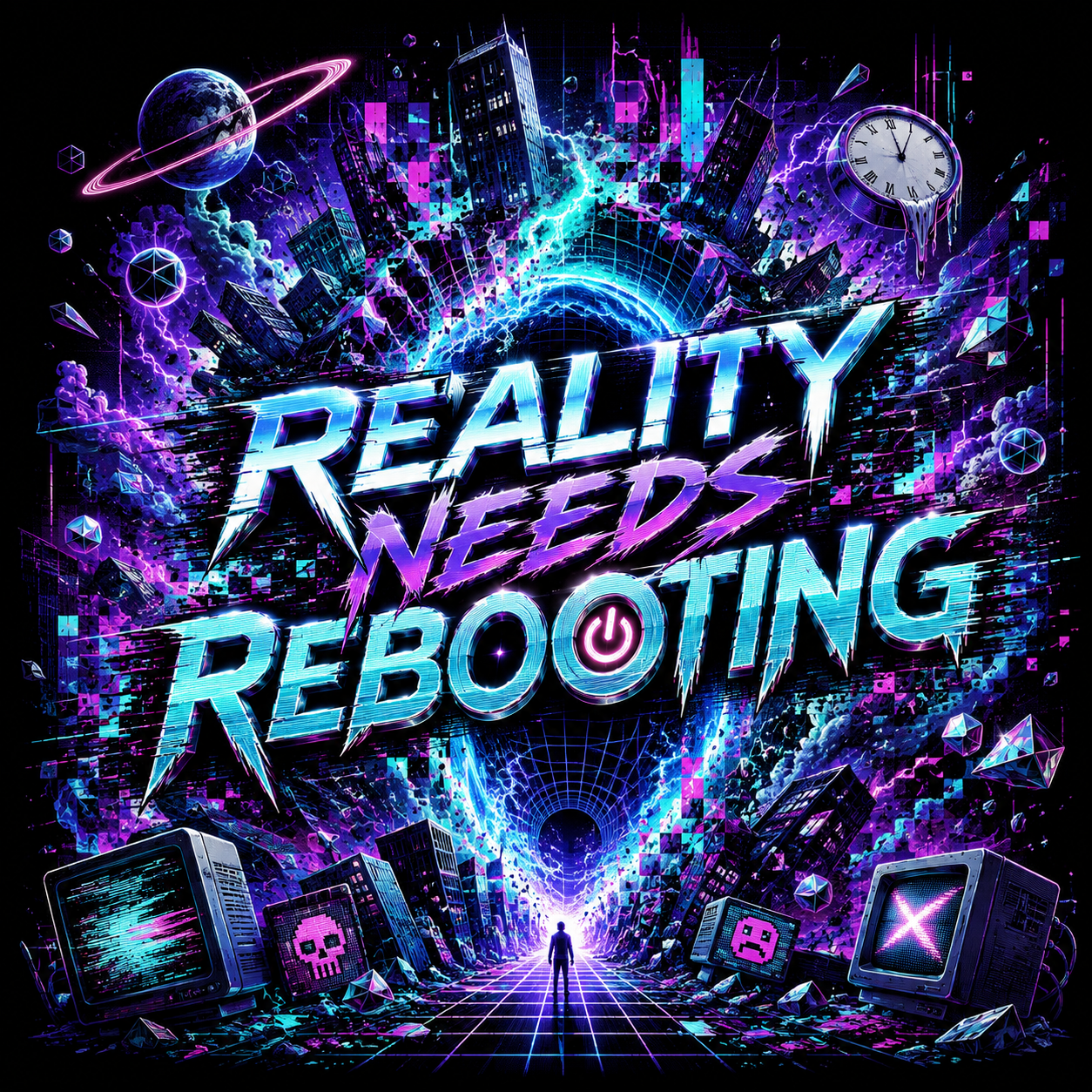 Neon reality reboot artwork for the KOSVYRE Reality Glitch collection