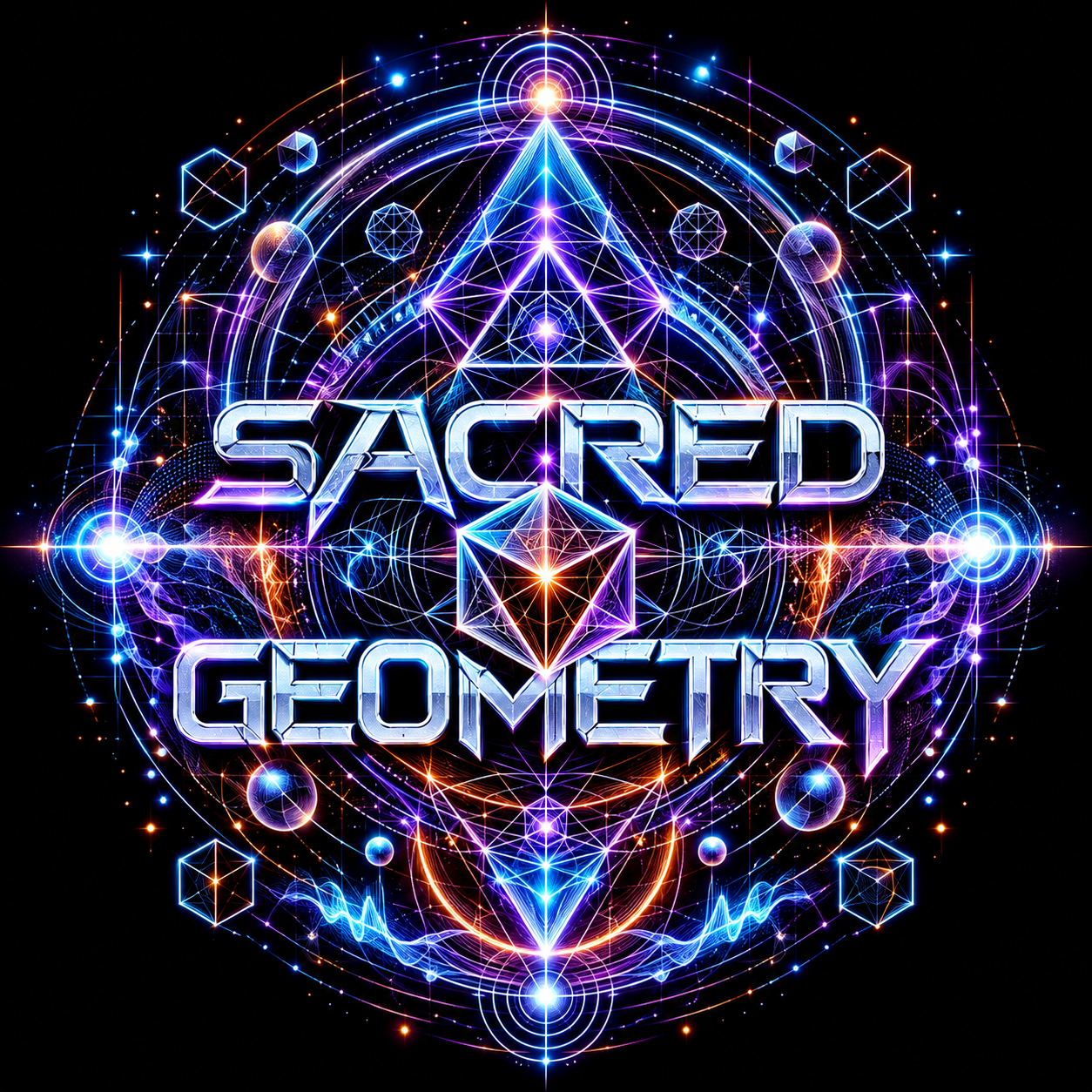 KOSVYRE sacred geometry artwork with impossible dimensional forms