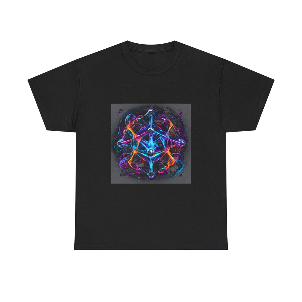 Luminous Topology KOSVYRE graphic tee product mockup, front view