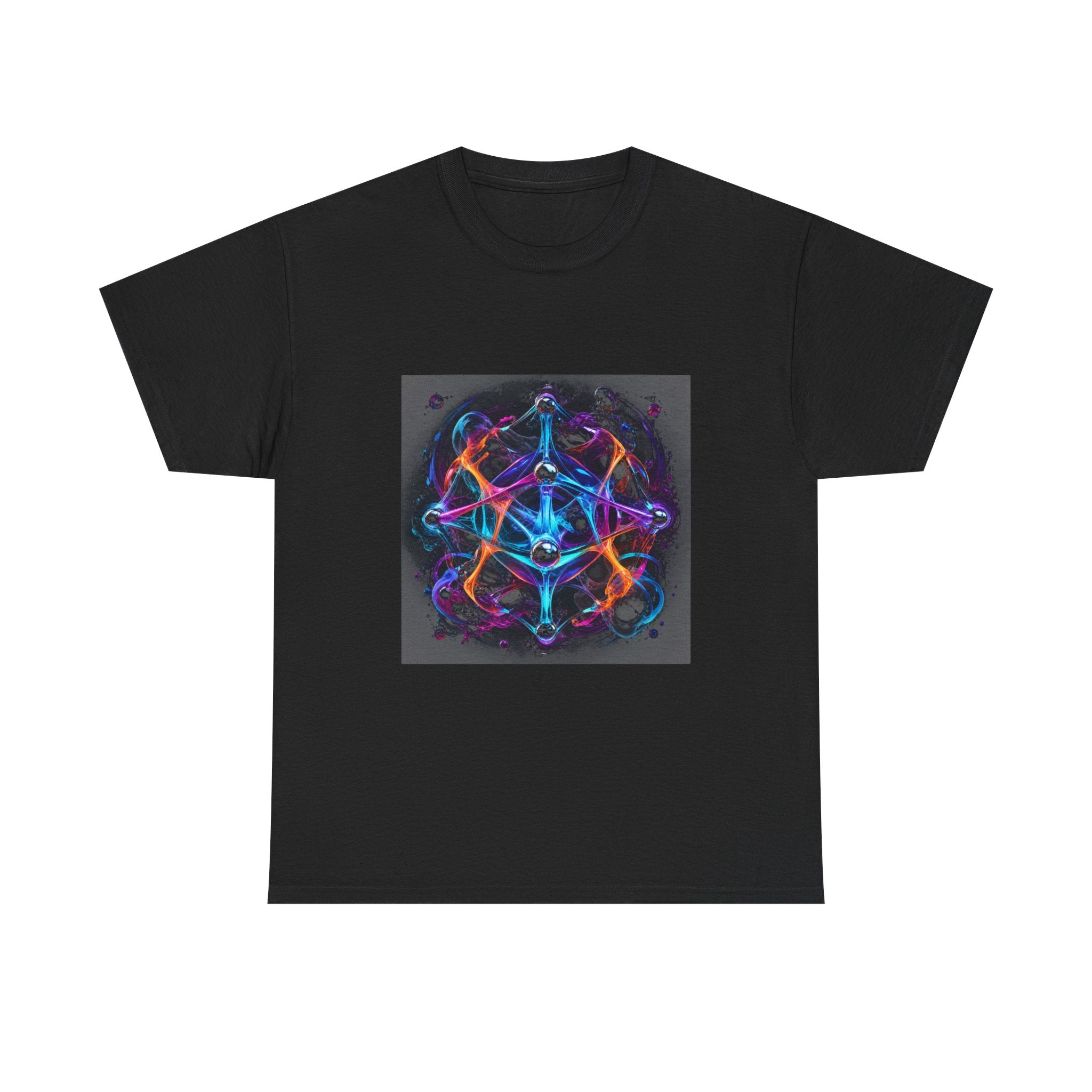 Luminous Topology KOSVYRE graphic tee product mockup, front view