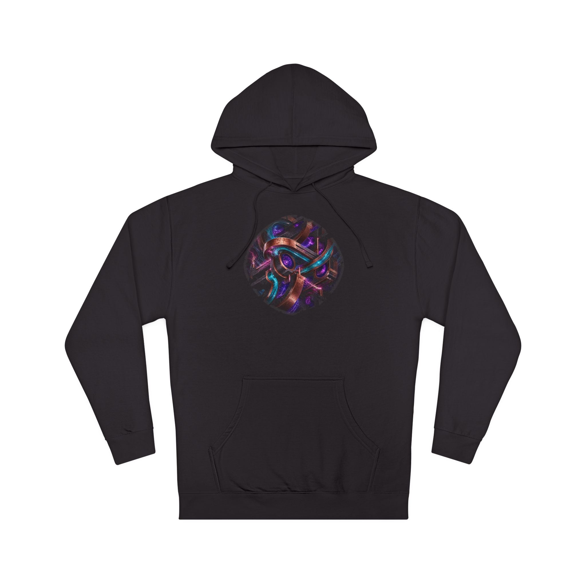 Copper Static Device original KOSVYRE design on a black hoodie, product gallery view 7