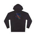 Radiant Cartographic Scar original KOSVYRE design on a black hoodie, product gallery view 7