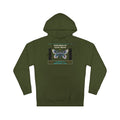 Specimen 00: Civic Moth graphic hoodie by KOSVYRE in Army, front view