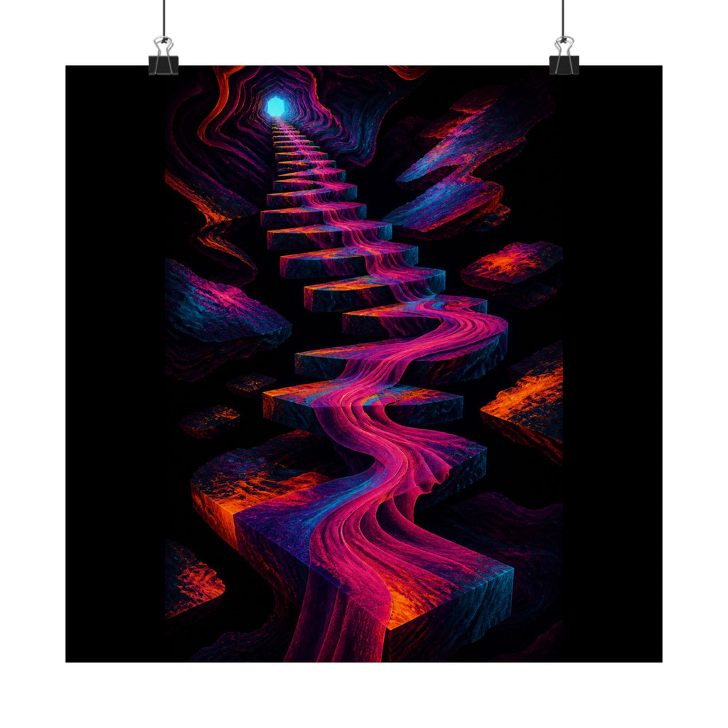 Velvet Signal Stair — Art Print