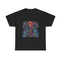 Orbiting Cathedral KOSVYRE graphic tee product mockup, front view