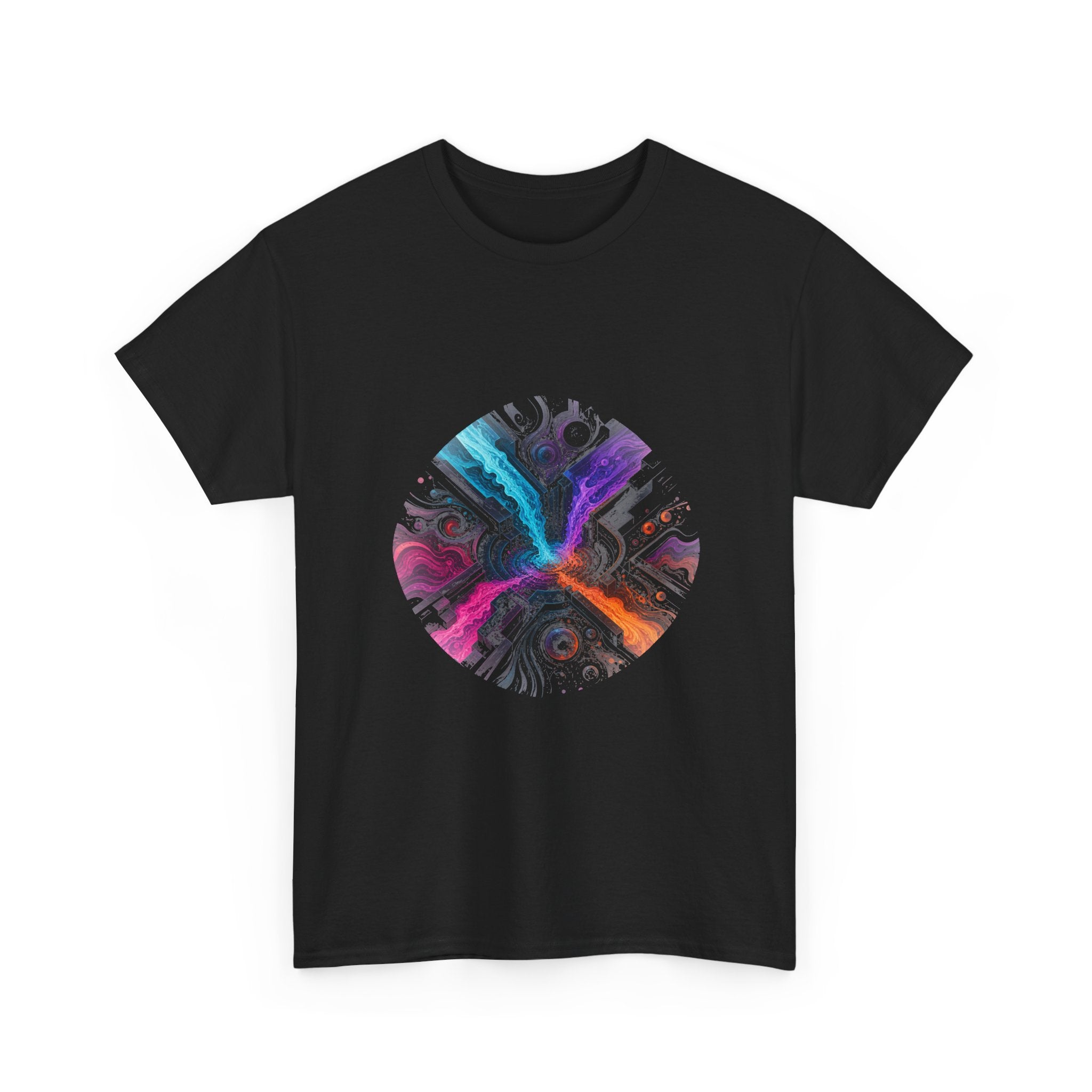 Zero Hour Inlet KOSVYRE graphic tee product mockup, alternate front view