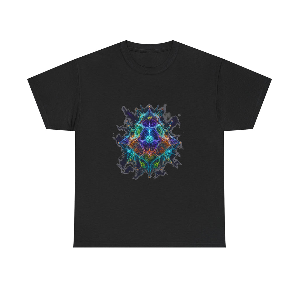 Molecular Mirage KOSVYRE graphic tee product mockup, front view