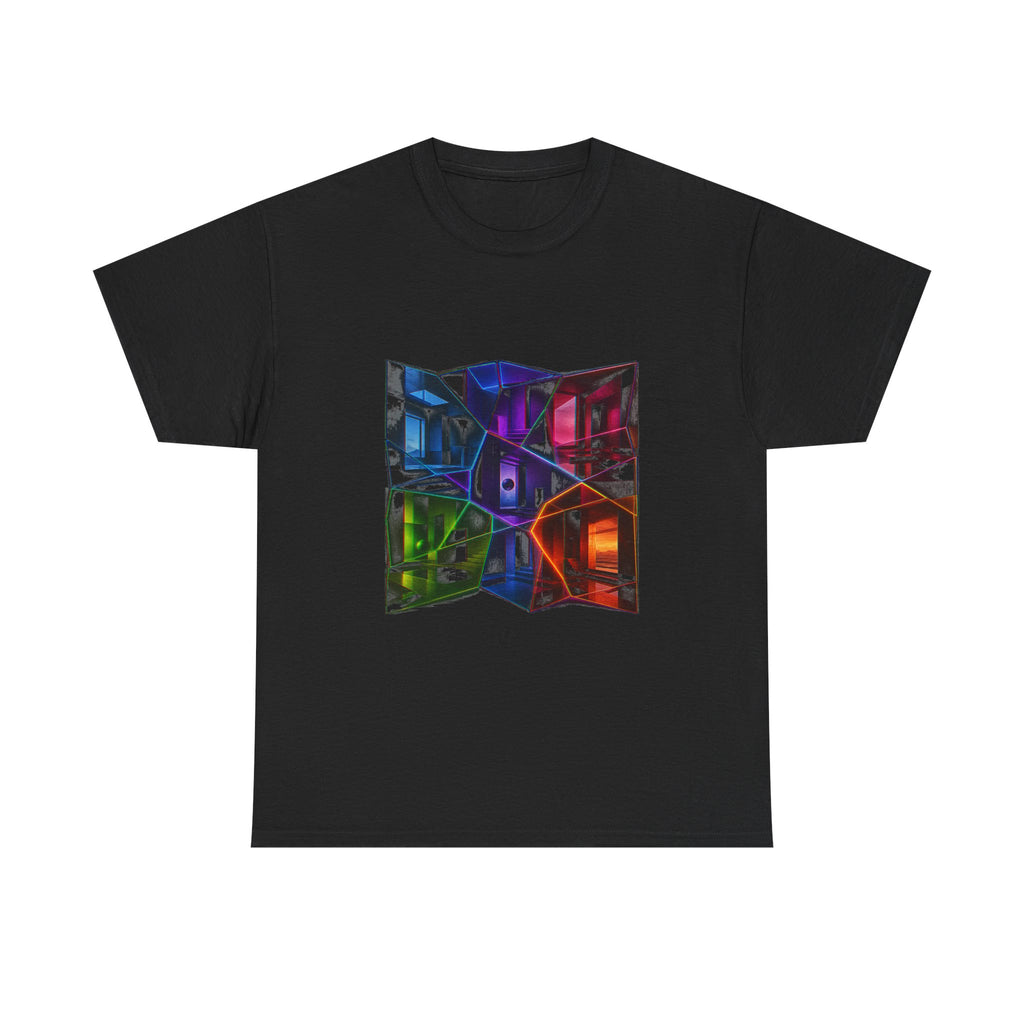 Memory Lattice KOSVYRE graphic tee product mockup, front view