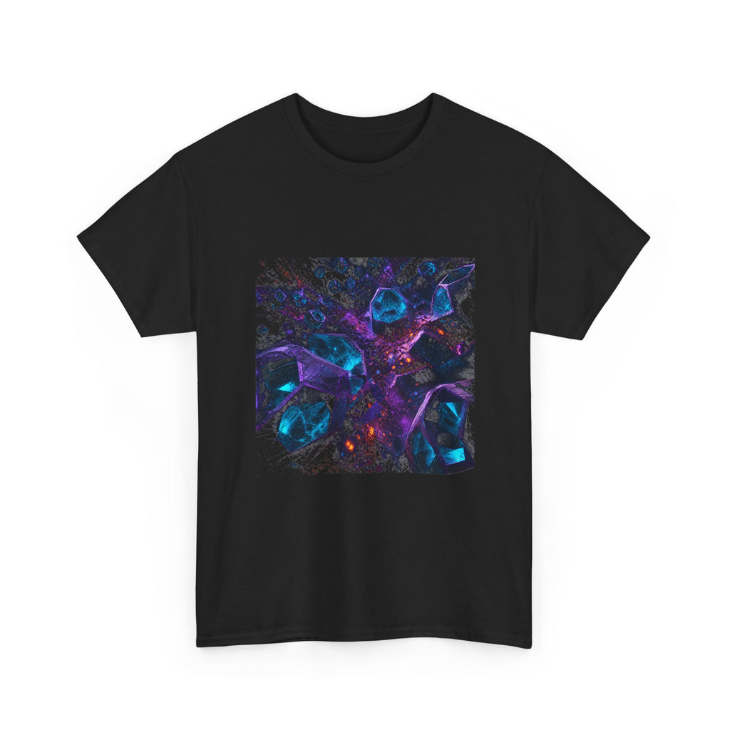 Hollow Lantern Tectonics KOSVYRE graphic tee product mockup, alternate front view