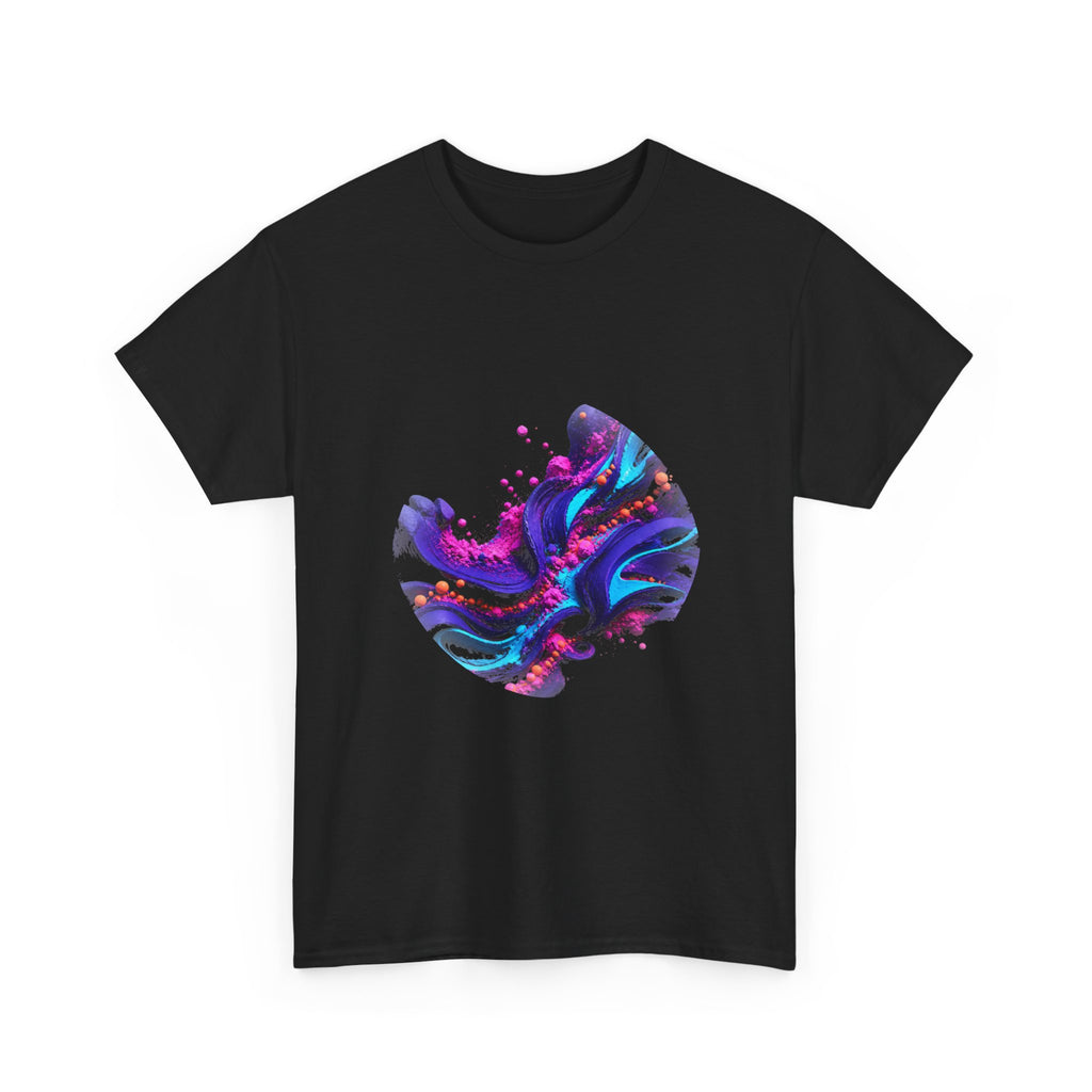 Ultraviolet Clay Signal KOSVYRE graphic tee product mockup, alternate front view