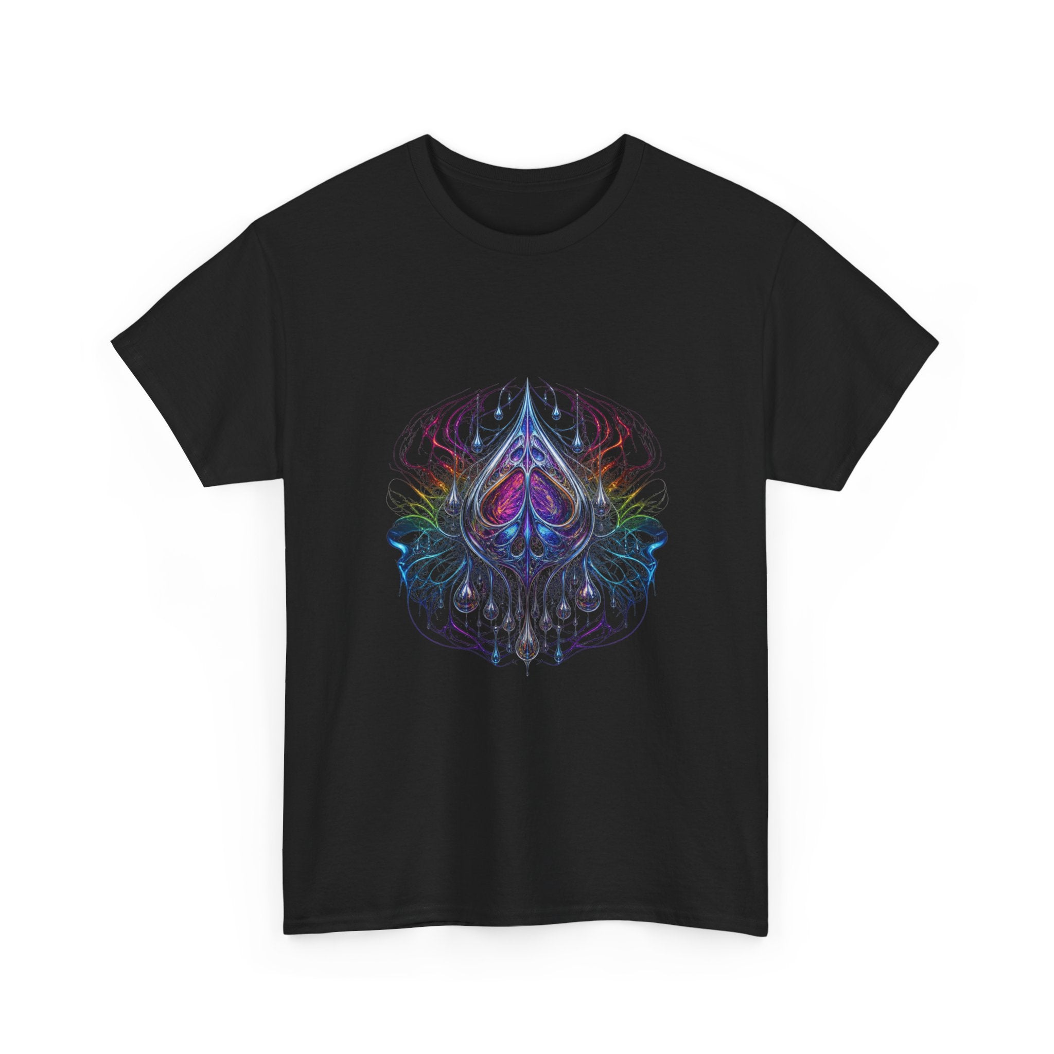 Chrome Anatomy of Rain KOSVYRE graphic tee product mockup, alternate front view