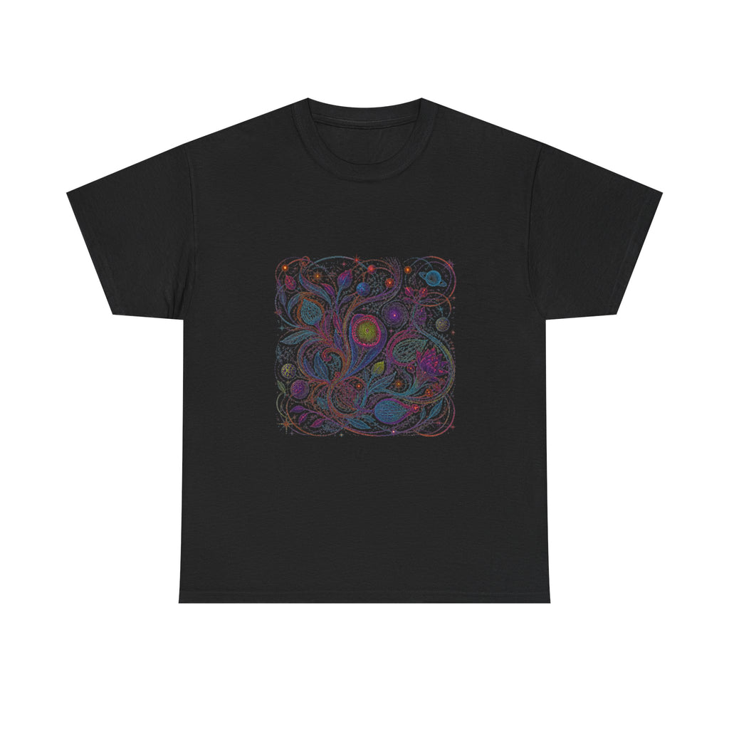 Astral Ink Tangle KOSVYRE graphic tee product mockup, front view
