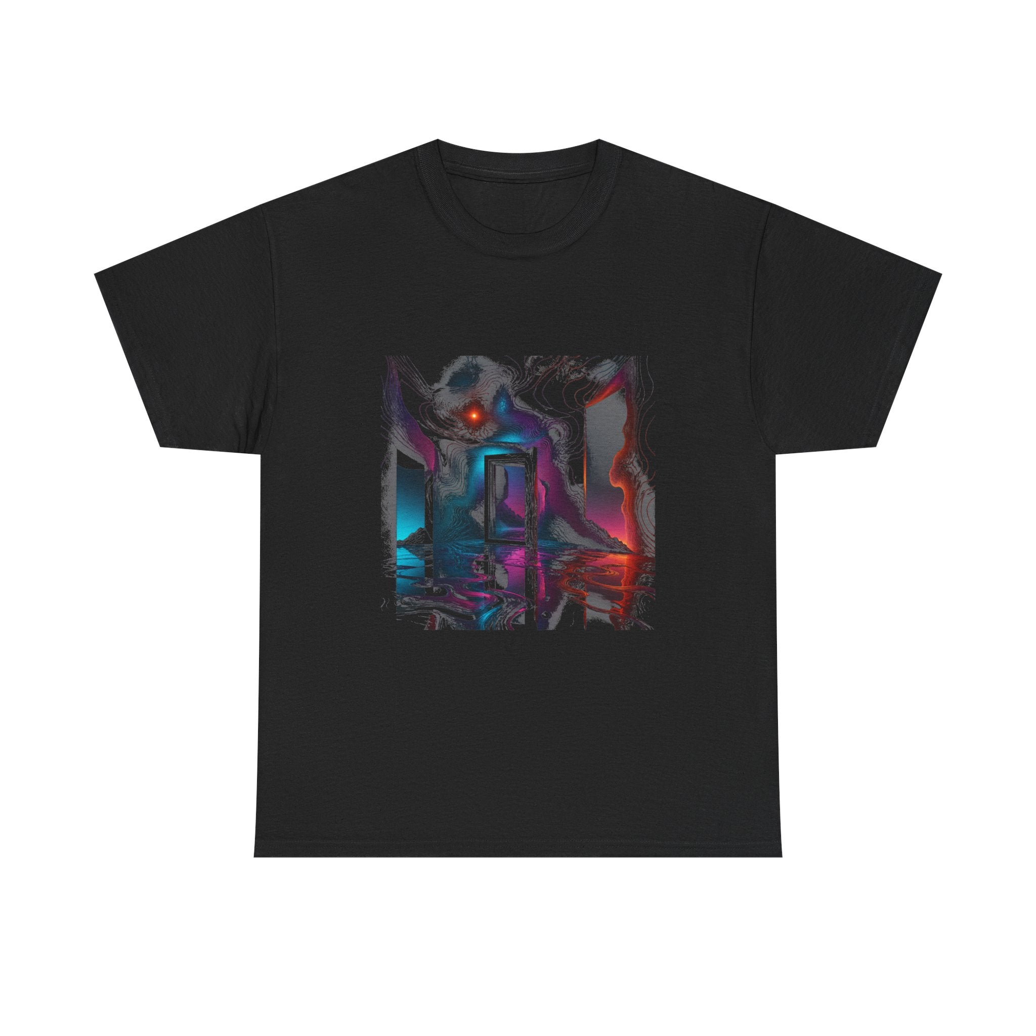 Liminal Heatmap KOSVYRE graphic tee product mockup, front view