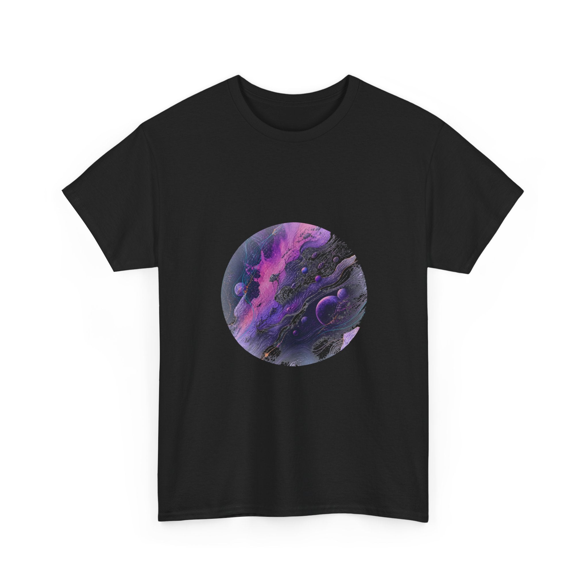 Astral Ink Transit KOSVYRE graphic tee product mockup, alternate front view