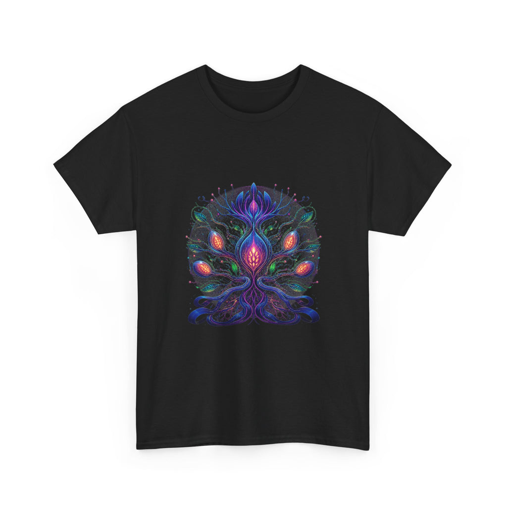 Alien Botanical Circuit KOSVYRE graphic tee product mockup, alternate view