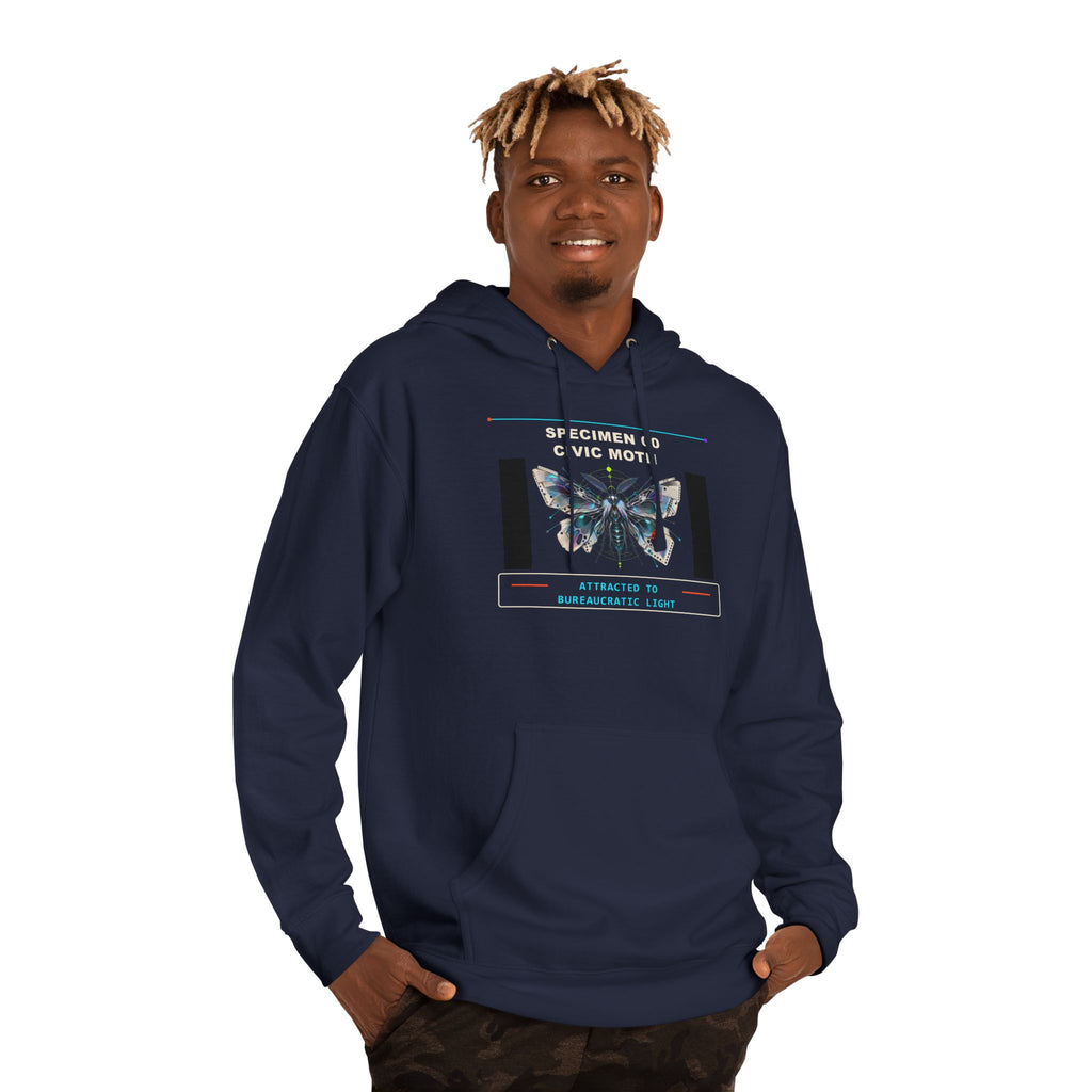 Specimen 00: Civic Moth graphic hoodie by KOSVYRE, additional product view 9