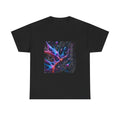 Null Meridian Bloom KOSVYRE graphic tee product mockup, front view