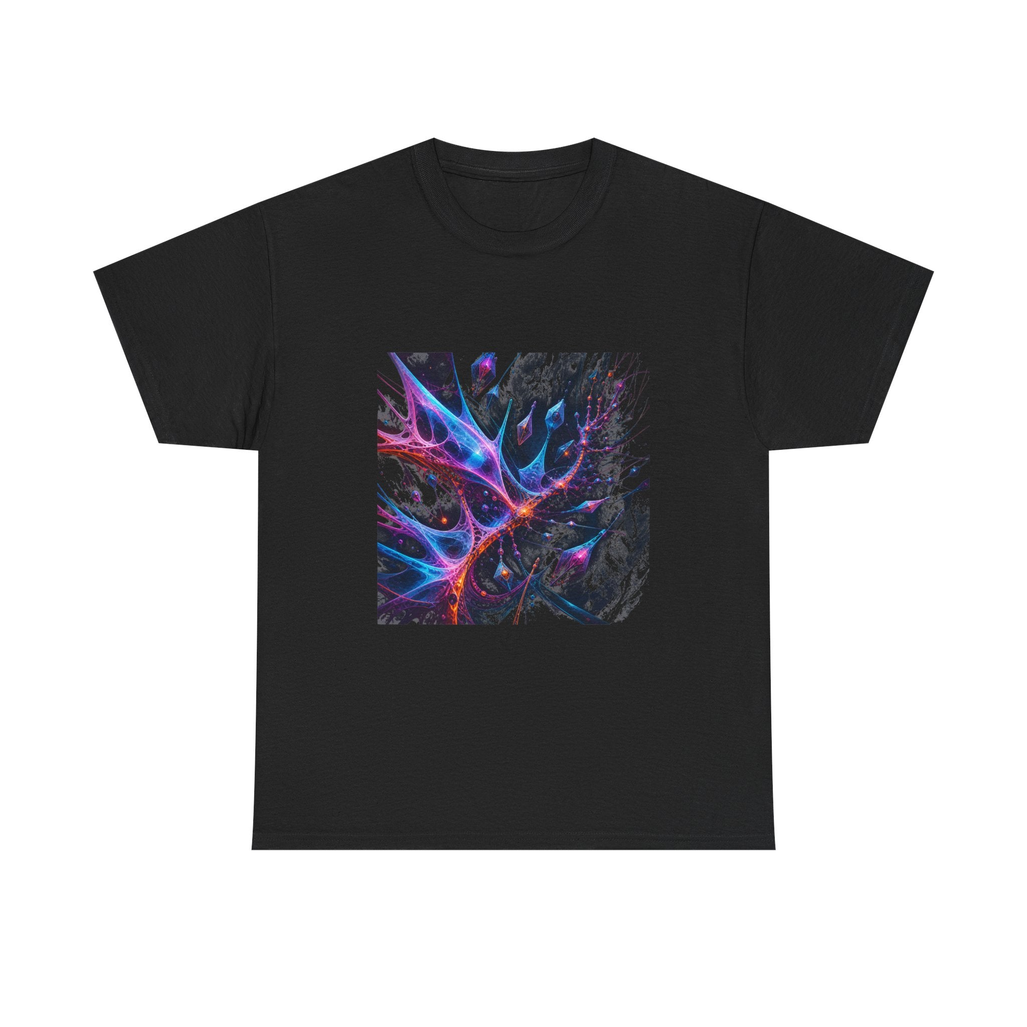 Null Meridian Bloom KOSVYRE graphic tee product mockup, front view