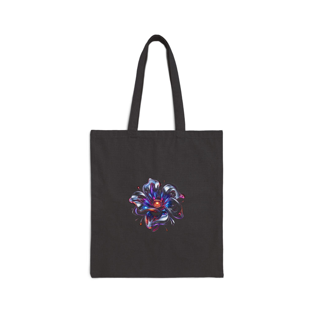 Chrome Bloom Organism KOSVYRE canvas tote product mockup, front view