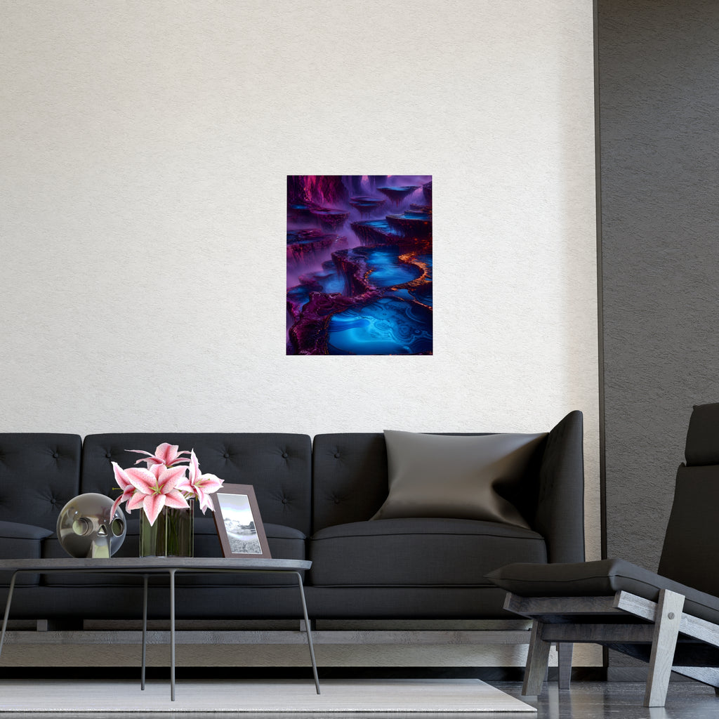 Cobalt Liminal Reservoir — Poster