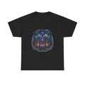 Molten Cathedral KOSVYRE graphic tee product mockup, front view