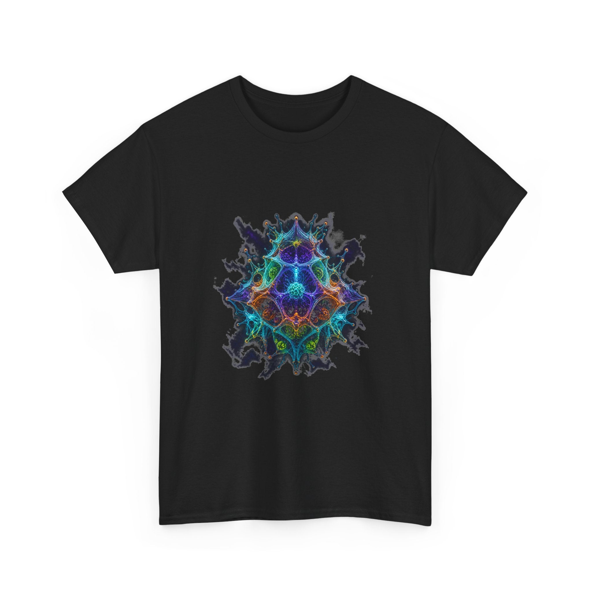 Molecular Mirage KOSVYRE graphic tee product mockup, detail view