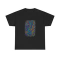 Dissolving Transit Map KOSVYRE graphic tee product mockup, front view