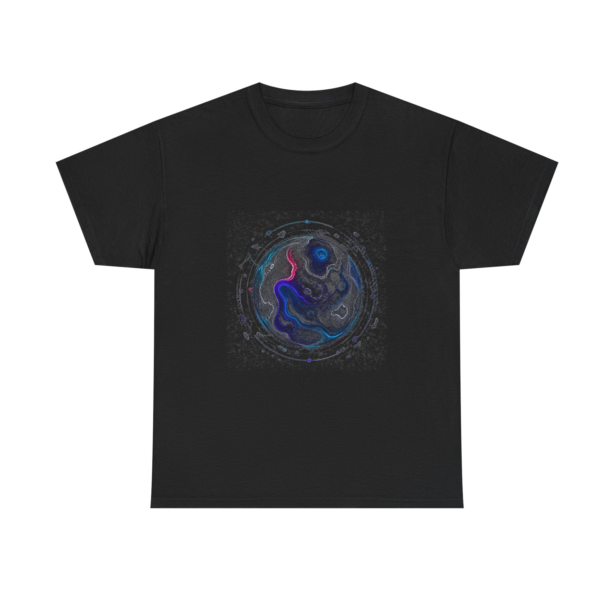 Celestial Contour KOSVYRE graphic tee product mockup, front view