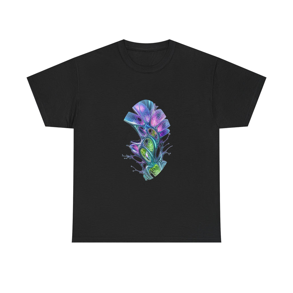 Prismatic Cartilage Garden KOSVYRE graphic tee product mockup, front view
