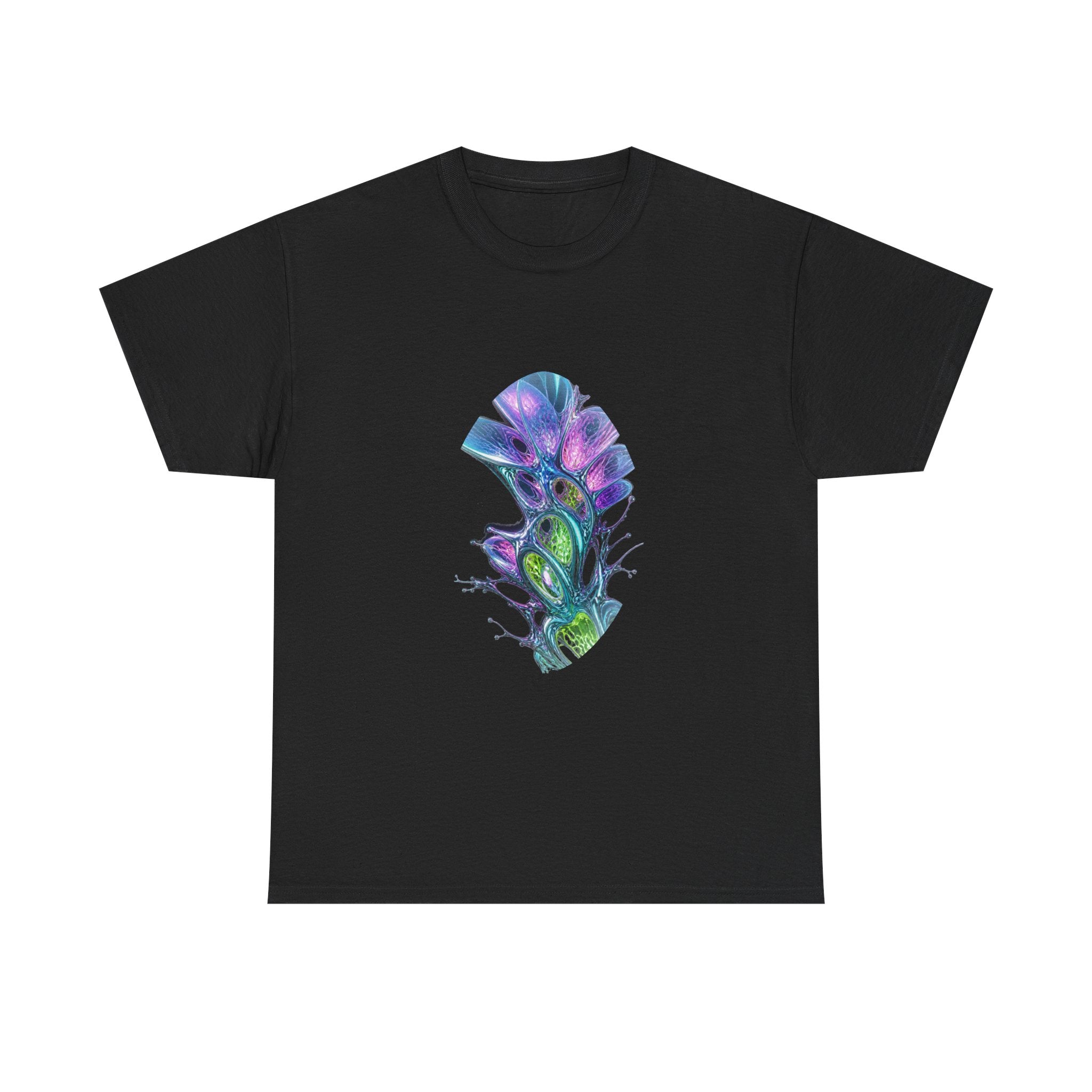 Prismatic Cartilage Garden KOSVYRE graphic tee product mockup, front view