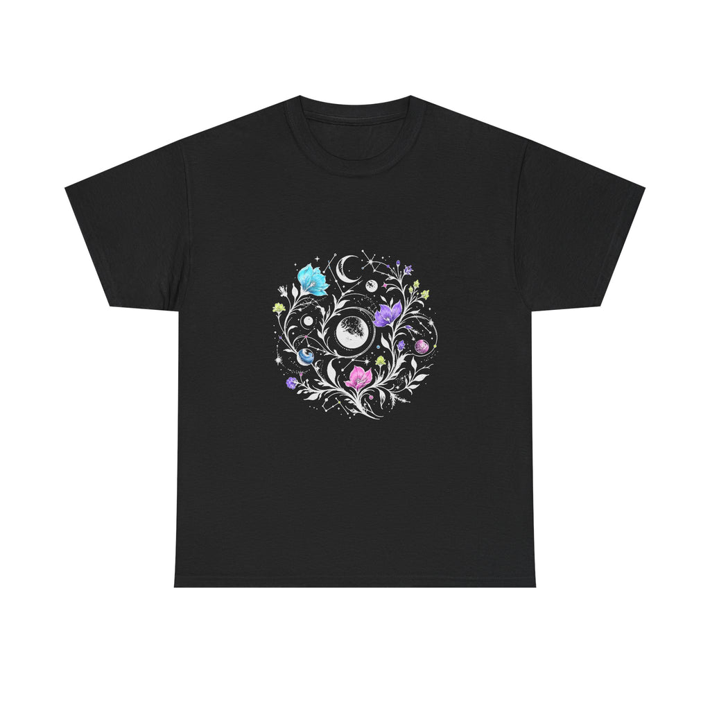 Astral Ink Garden KOSVYRE graphic tee product mockup, front view