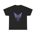 Prism Moth Relay KOSVYRE graphic tee product mockup, front view