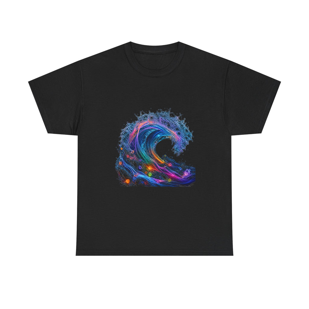 Synthetic Tide KOSVYRE graphic tee product mockup, front view