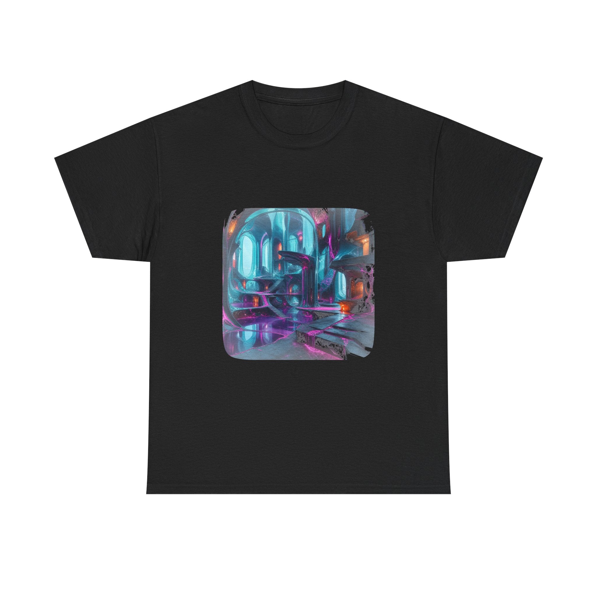 Cyan Suture Cathedral — Psychedelic Graphic Tee