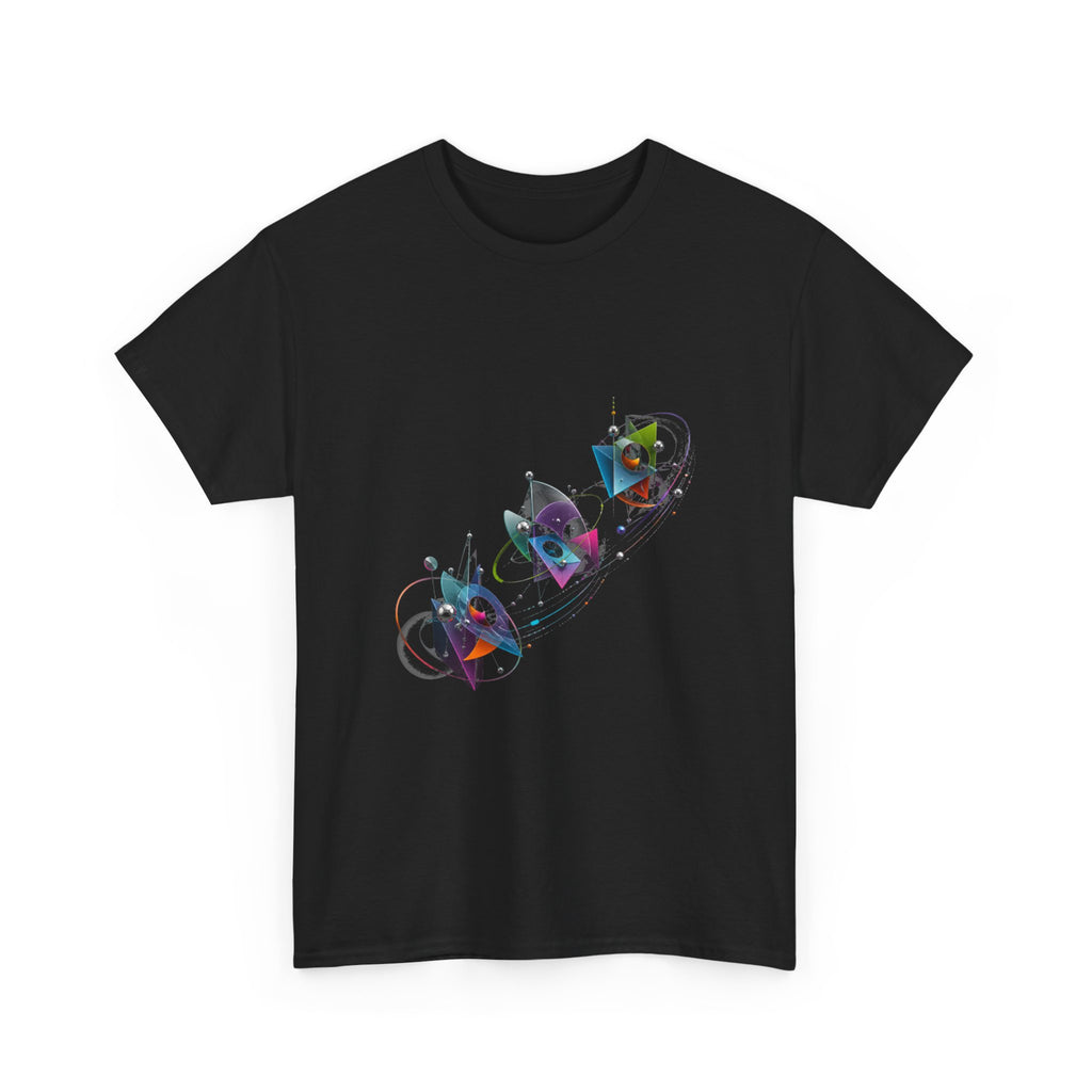 Geometric Migration KOSVYRE graphic tee detail mockup