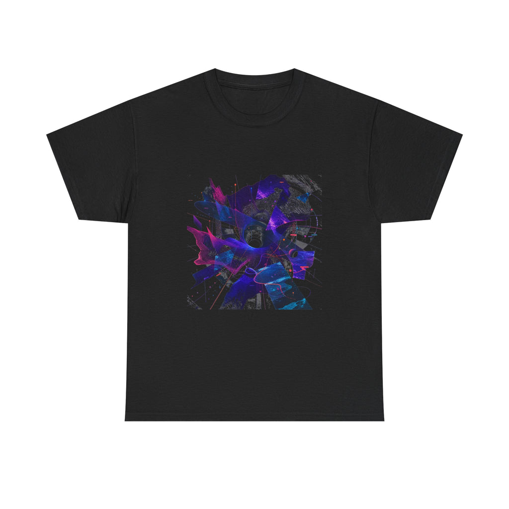 Aperture Drift Atlas KOSVYRE graphic tee product mockup, front view