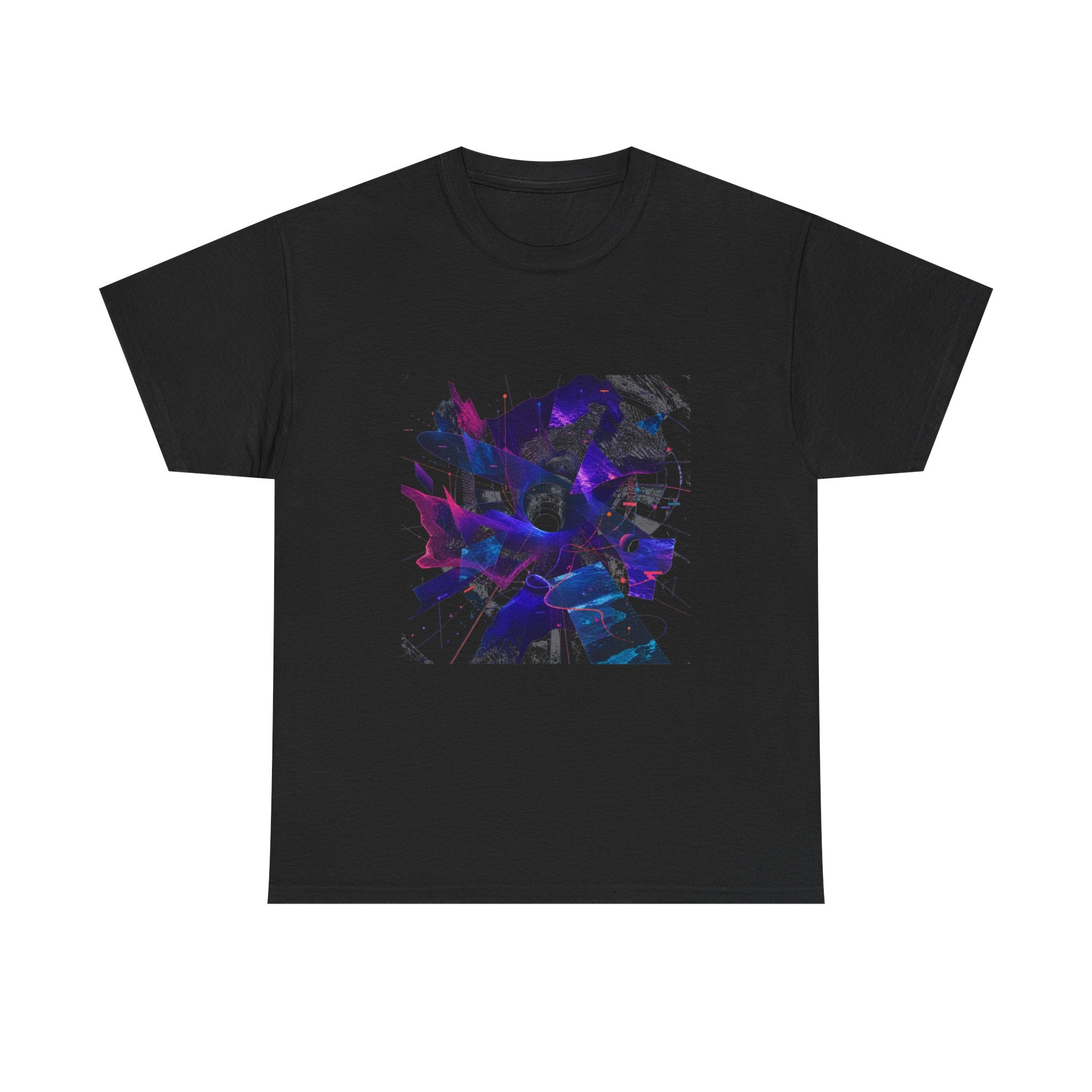 Aperture Drift Atlas KOSVYRE graphic tee product mockup, front view