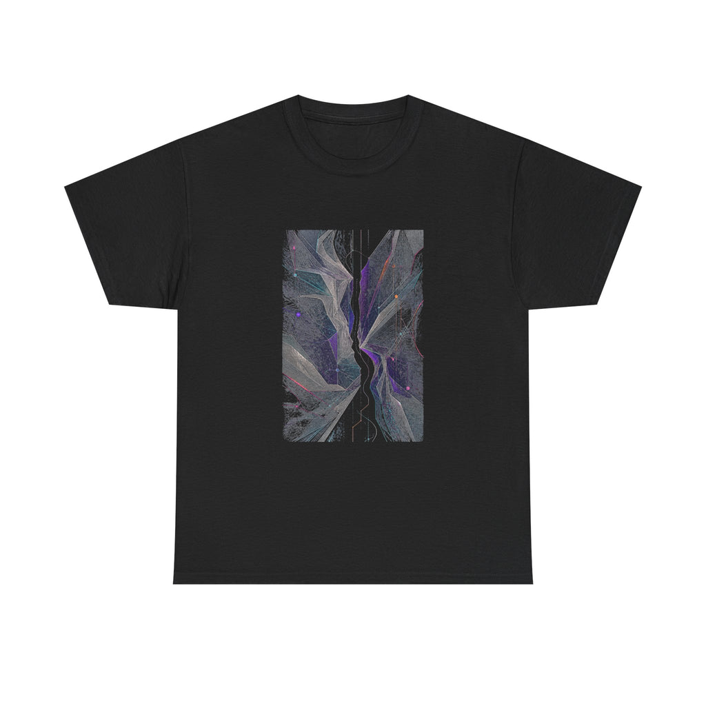 Celestial Fold Choir KOSVYRE graphic tee product mockup, front view