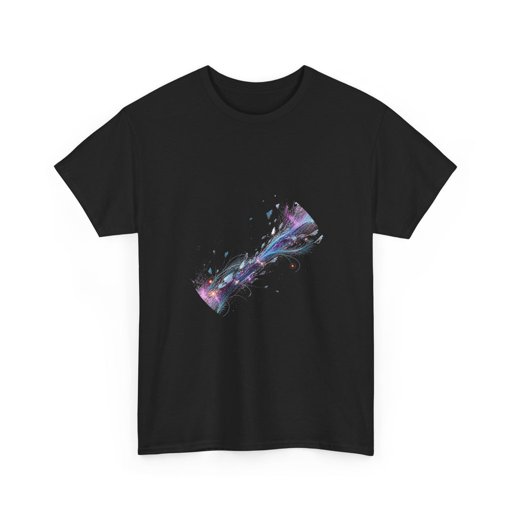 Celestial Cable Bloom KOSVYRE graphic tee product mockup, alternate front view