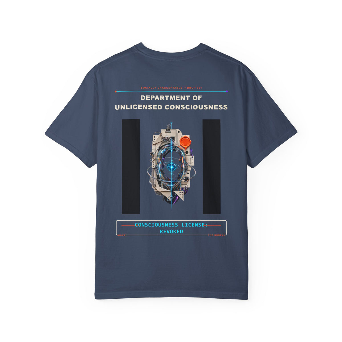 Department of Unlicensed Consciousness garment-dyed graphic tee by KOSVYRE, additional product view 7