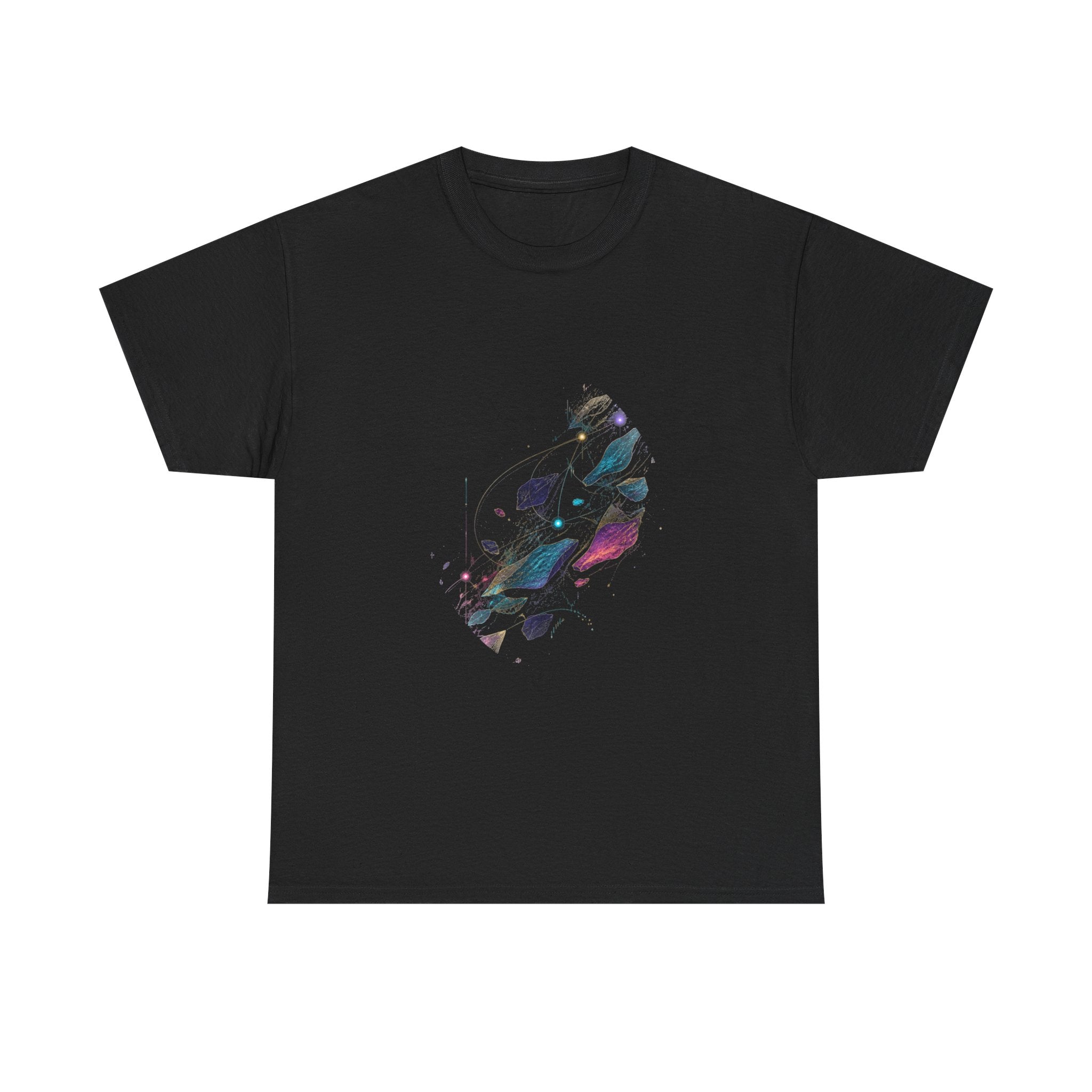 Celestial Drift Tapestry KOSVYRE graphic tee product mockup, front view
