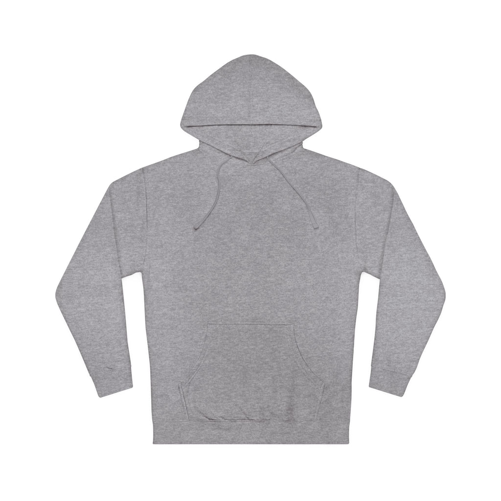The Universe Has Denied Your Claim graphic hoodie by KOSVYRE in Gunmetal Heather, front garment view