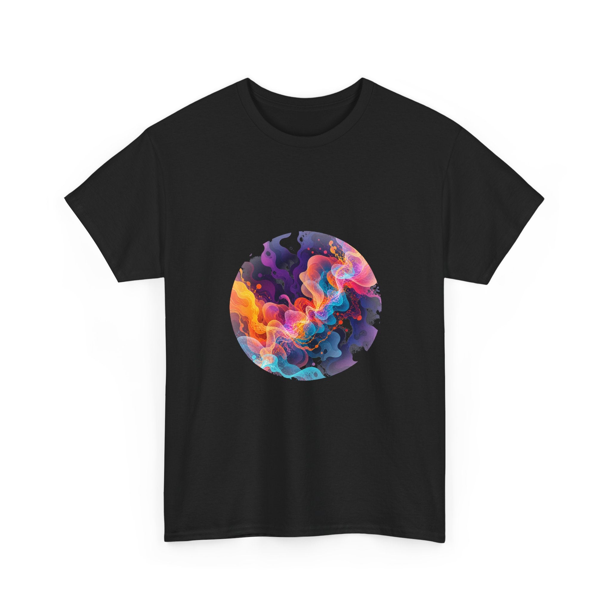 Thermal Bloom Relay KOSVYRE graphic tee product mockup, alternate front view