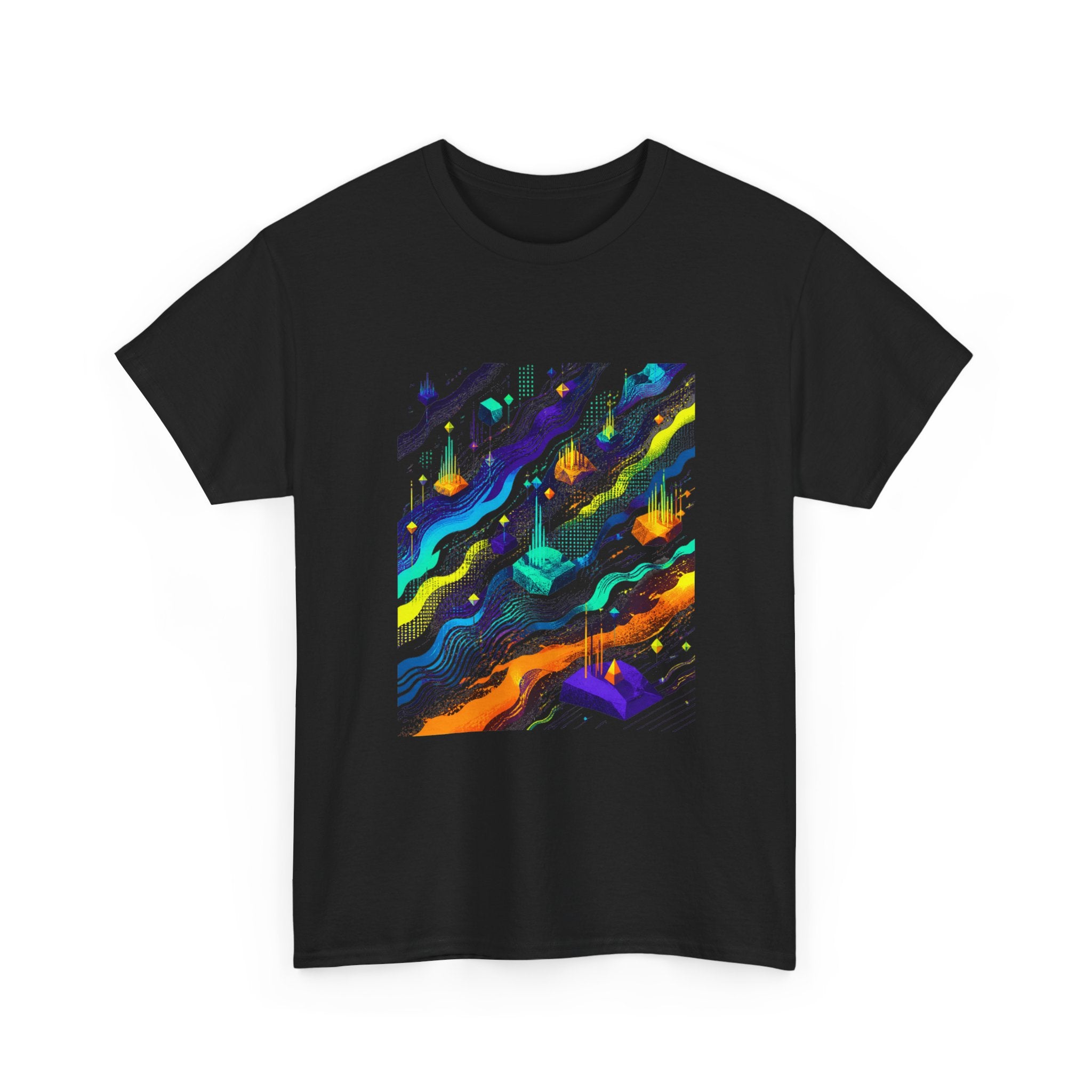 Offset Broadcast Reef KOSVYRE graphic tee product mockup, alternate front view