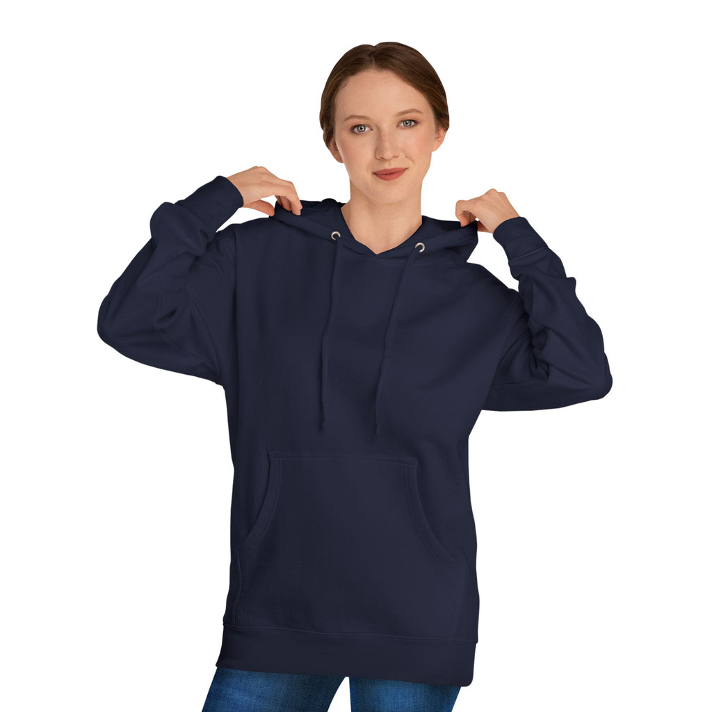 The Universe Has Denied Your Claim graphic hoodie by KOSVYRE in Classic Navy, front product view 1