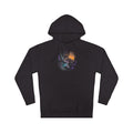 Neon Ruin Cartograph KOSVYRE hoodie product mockup, front view