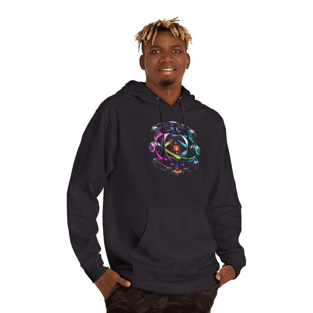 Impossible Engine KOSVYRE hoodie product mockup, lifestyle view